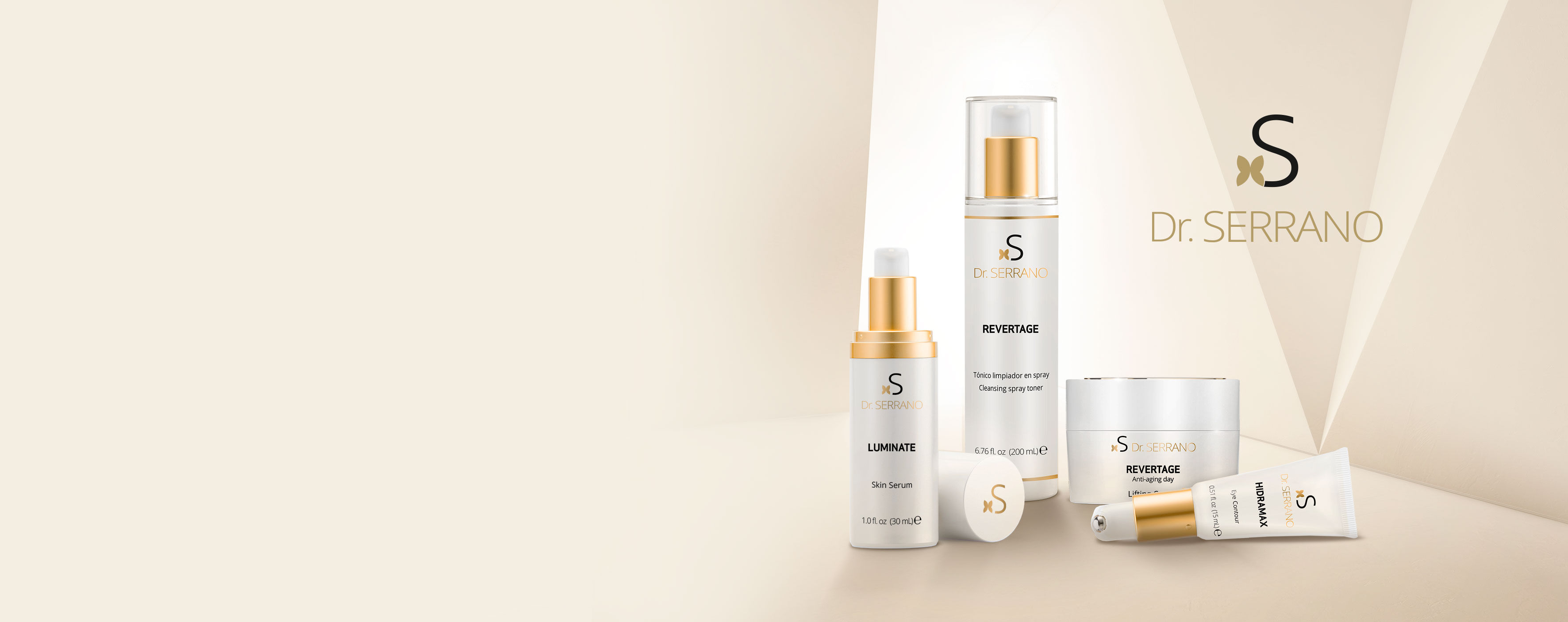 Imagen con cuatro productos linea Dr. Serrano